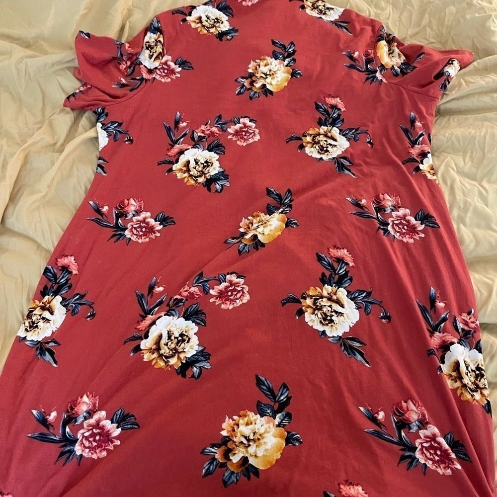 Plus Size Orange Floral Dress From Rue21 Size 4X - Picture 3 of 7